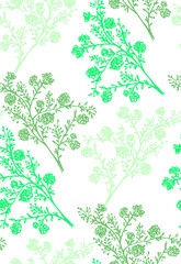 Floral seamless background pattern. Vector illustration hand drawn. Spring -summer season.