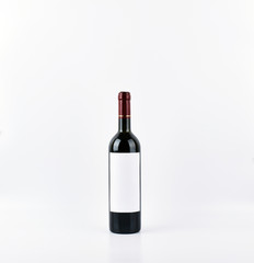 Mockup wine bottle isolated