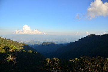 Landscape mountain view at Chiang Mai Thailand