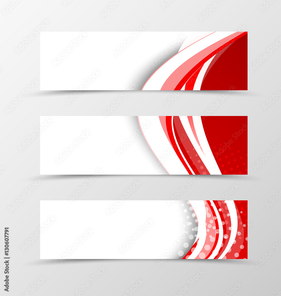 Aufkleber set of header banner digital design