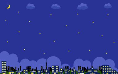 Naklejka premium 街並み 夜景