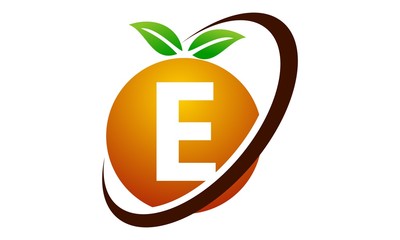 Orange Fruit Letter E