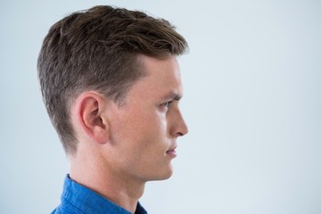 Fototapeta premium Side view of man