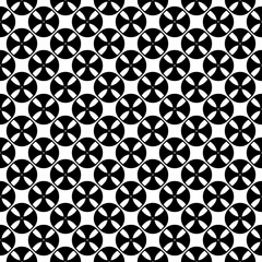 Vector seamless pattern, black & white abstract geometric texture. Simple monochrome illustration of tapes, bobbins. Endless repeat background. Design element for prints, textile, digital, furniture