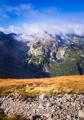 A beautiful mountain landscape above tree line