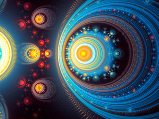 Fototapeta premium Abstract chaos psychedelic background - digitally generated imag