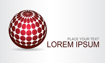 Logo of a stylized sphere with abstract shapes