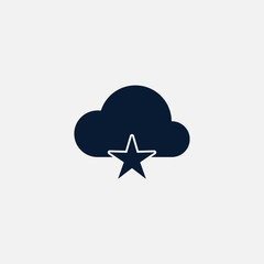 Cloud computing icon simple illustration