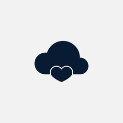 Cloud computing icon simple illustration