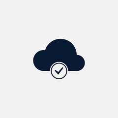 Cloud computing icon simple illustration