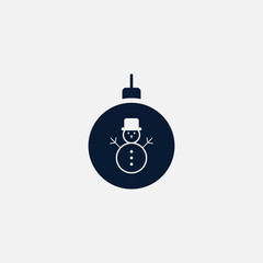 Christmas tree toy icon simple illustration