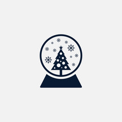 Snowglobe icon simple illustration