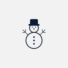 Snowman icon simple illustration