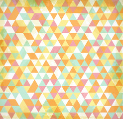 Bright colorful summer abstract background made of triangle elements with spots.