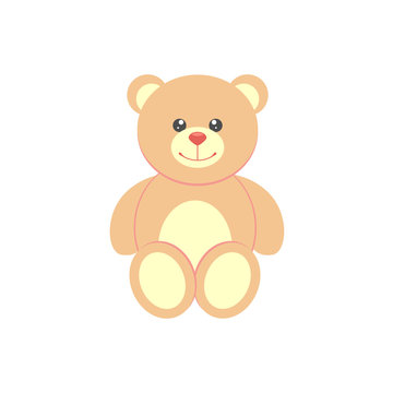 Teddy bear. Vector icon.