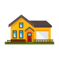 exterior house isolated icon vector illustration design