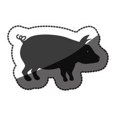 Pork icon. Animal farm life nature and fauna theme. Isolated design. Vector illustration