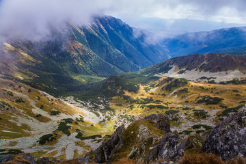 A beautiful mountain landscape above tree line