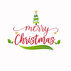Merry Christmas vector text design 
