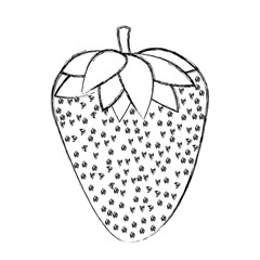 Strawberry icon. Organic healthy and fresh food theme. Isolated design. Vector illustration