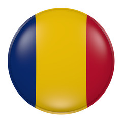 Fototapeta premium Chad button on white background