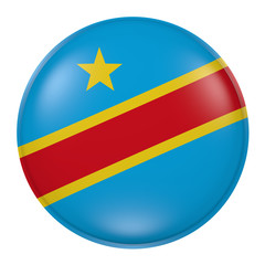 Democratic Republic of Congo button on white background