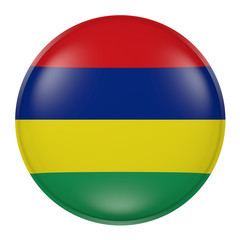 Mauritius button on white background