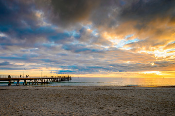 Fototapeta premium Glenelg Beach at sunset