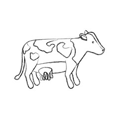 Cow icon. Animal farm life nature and fauna theme. Isolated design. Vector illustration