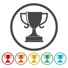 Champions Cup icons set 