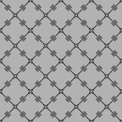 Fototapeta premium Seamless asian minimalist net pattern. Masculine vector wallpaper. 
