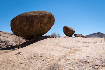 Giant balanced boulders, Elephant Rock, Erongo Mountains, Namibia