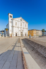 Fototapeta premium The square of Palmanova, venetian fortress in Friuli Venezia Giu