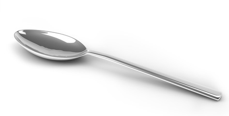 3d rendering of a spoon on white background