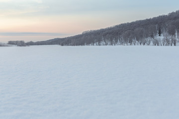 frosty evening sunset