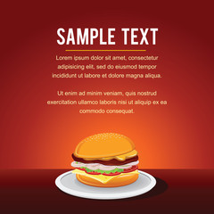 Fast Food Vector Background Template