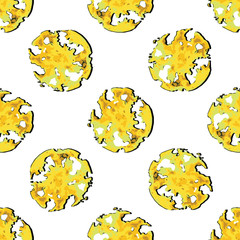 abstract Pizza seamless pattern. Background illustration.