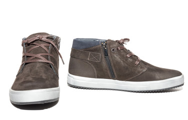 winter boots on a white background