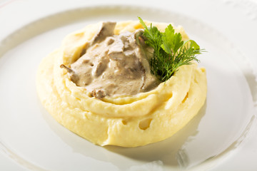 Beef Stroganoff with Mashed Potato