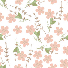 Seamless Pattern with Floral Design