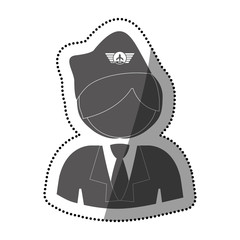 Stewardess icon. Airport travel trip and tourism theme. Isolated design. Vector illustration