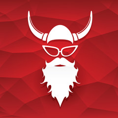 vector Christmas hipster santa claus greeting card