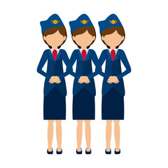 Stewardess icon. Airport travel trip and tourism theme. Isolated design. Vector illustration