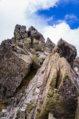 A beautiful mountain landscape above tree line