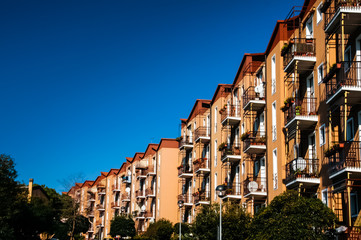 modern block of flats in center Italy