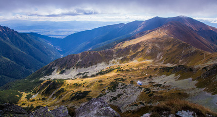 Fototapeta premium A beautiful mountain landscape above tree line