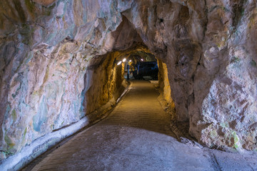 view of the great siege tunnel in gibraltar