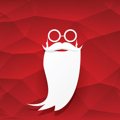 vector Christmas hipster santa claus greeting card