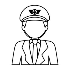 Pilot icon. Airport travel trip and tourism theme. Isolated design. Vector illustration