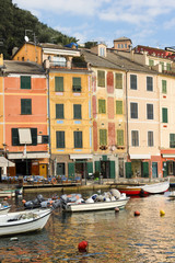 Fototapeta na wymiar Portofino village with the colorful houses. Genova, Liguria, Italy